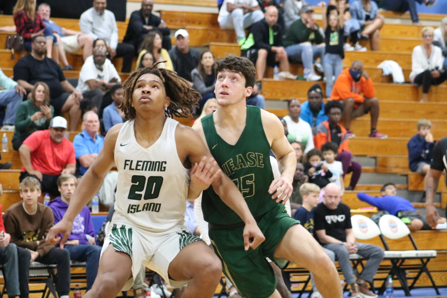 Gabe Bonilla positions himself for a rebound against Fleming Island in the tournament championship.